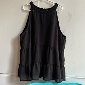 Black sheer sleeveless top